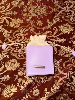 Lavender Drawstring Crossbody Bag by